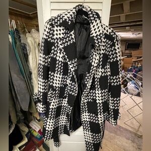 Black and White houndstooth Dress Barn winter Coat
